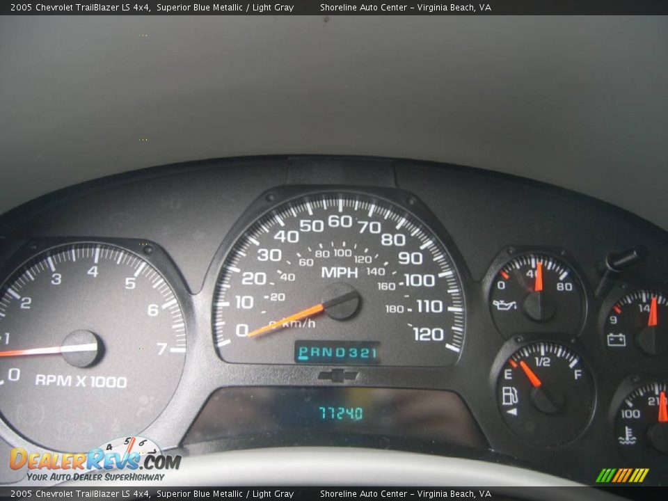 2005 Chevrolet TrailBlazer LS 4x4 Superior Blue Metallic / Light Gray Photo #25