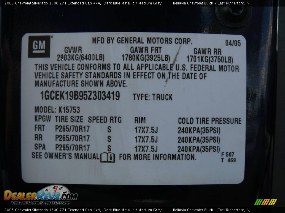 2005 Chevrolet Silverado 1500 Z71 Extended Cab 4x4 Dark Blue Metallic / Medium Gray Photo #15