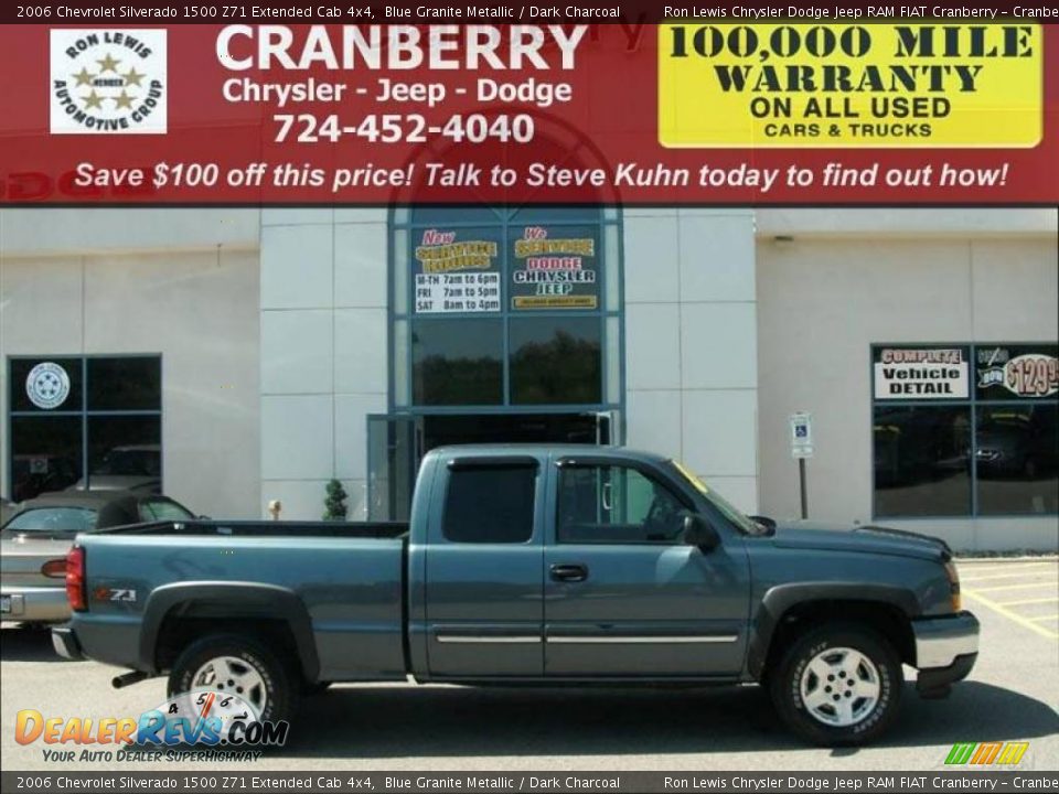 2006 Chevrolet Silverado 1500 Z71 Extended Cab 4x4 Blue Granite Metallic / Dark Charcoal Photo #1