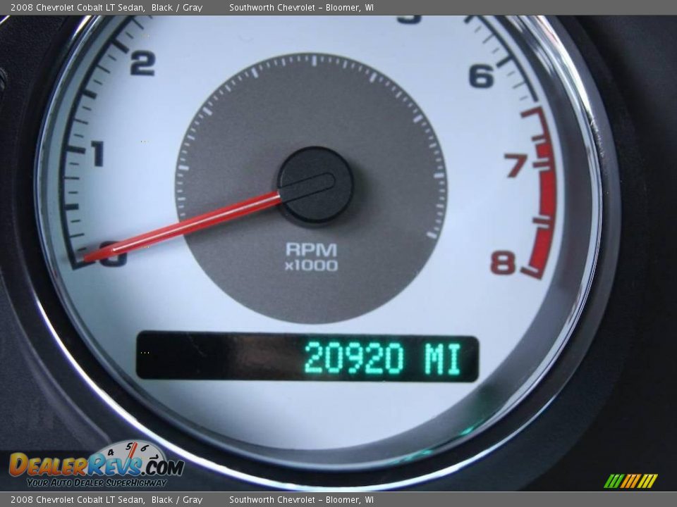 2008 Chevrolet Cobalt LT Sedan Black / Gray Photo #7