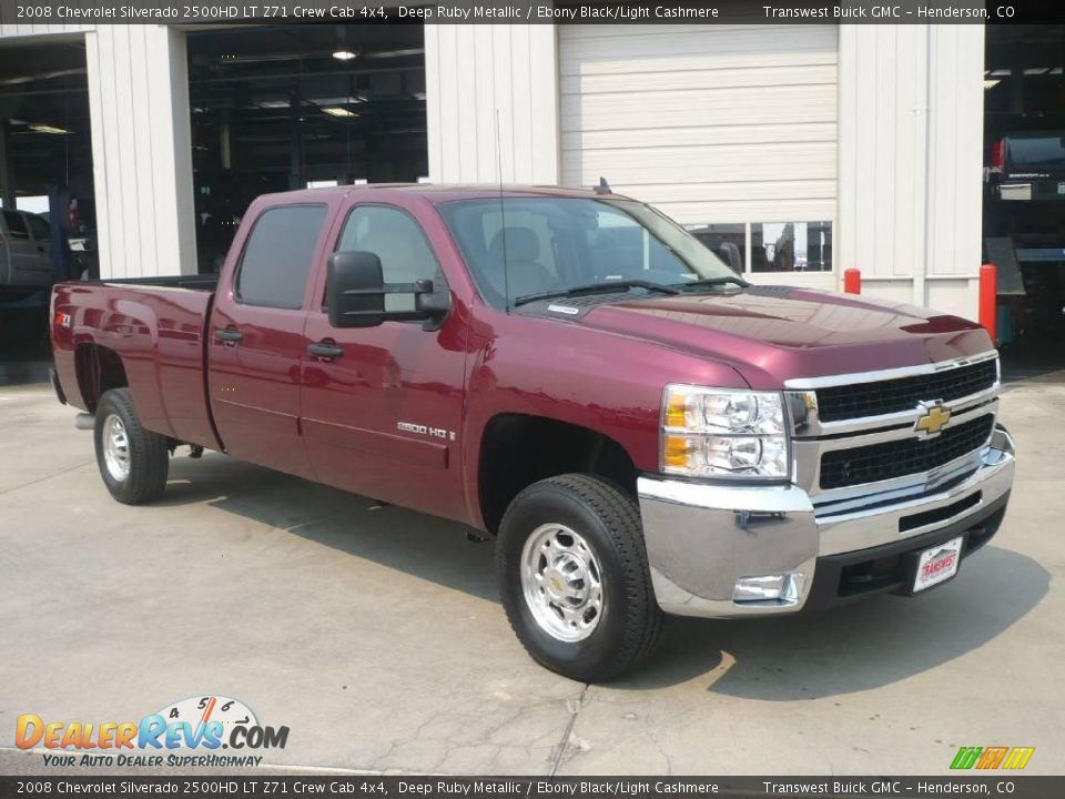 2008 Chevrolet Silverado 2500HD LT Z71 Crew Cab 4x4 Deep Ruby Metallic / Ebony Black/Light Cashmere Photo #1