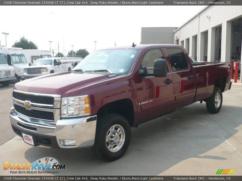 2008 Chevrolet Silverado 2500HD LT Z71 Crew Cab 4x4 Deep Ruby Metallic / Ebony Black/Light Cashmere Photo #3
