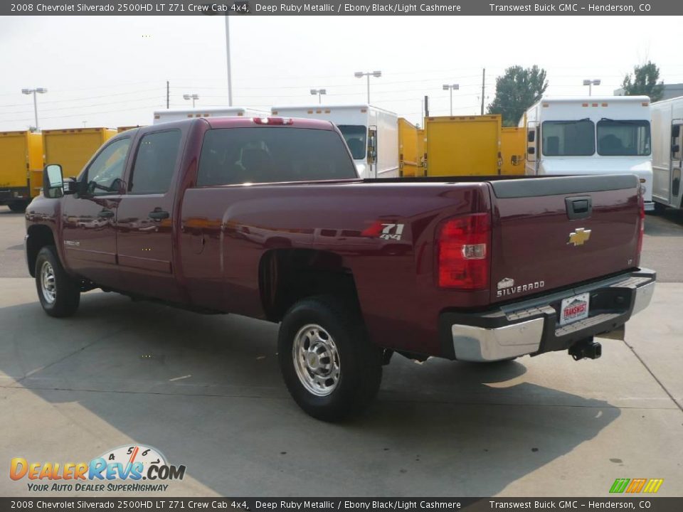 2008 Chevrolet Silverado 2500HD LT Z71 Crew Cab 4x4 Deep Ruby Metallic / Ebony Black/Light Cashmere Photo #4