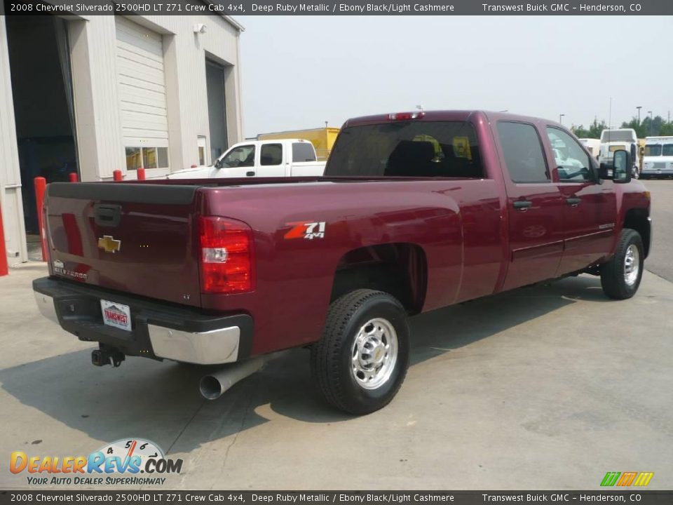 2008 Chevrolet Silverado 2500HD LT Z71 Crew Cab 4x4 Deep Ruby Metallic / Ebony Black/Light Cashmere Photo #6