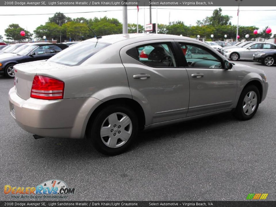 2008 Dodge Avenger SE Light Sandstone Metallic / Dark Khaki/Light Graystone Photo #7