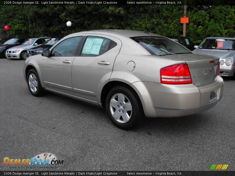 2008 Dodge Avenger SE Light Sandstone Metallic / Dark Khaki/Light Graystone Photo #10