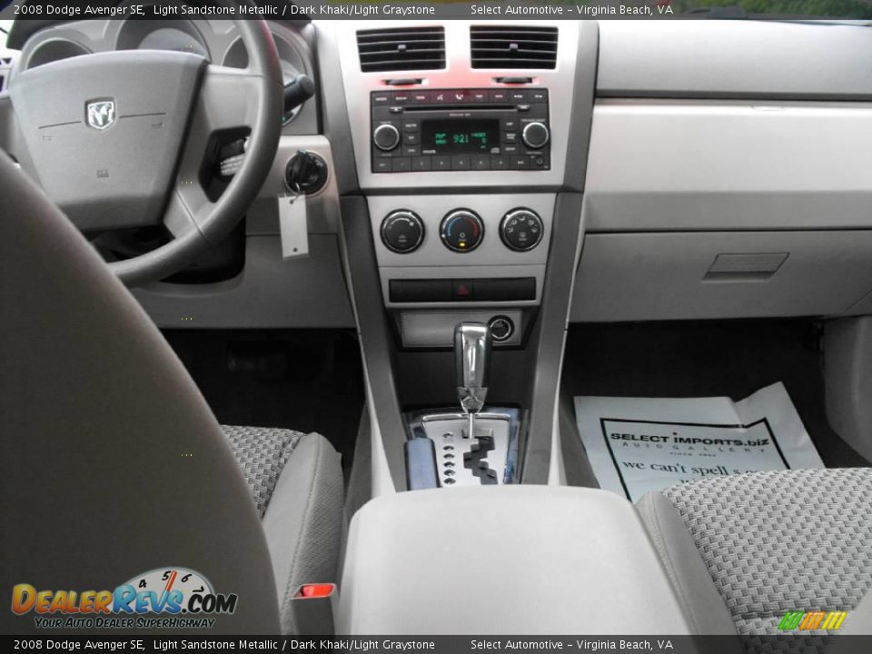 2008 Dodge Avenger SE Light Sandstone Metallic / Dark Khaki/Light Graystone Photo #13