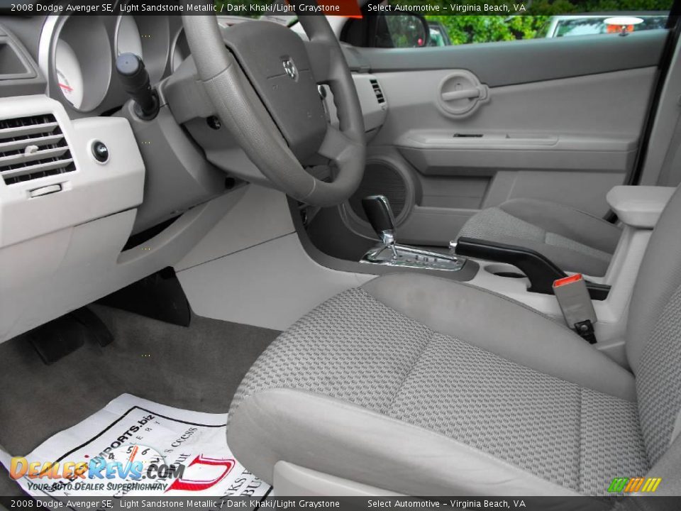 2008 Dodge Avenger SE Light Sandstone Metallic / Dark Khaki/Light Graystone Photo #16