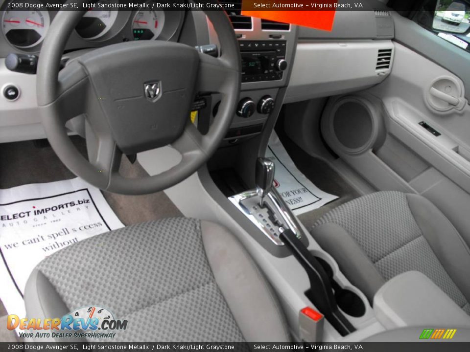 2008 Dodge Avenger SE Light Sandstone Metallic / Dark Khaki/Light Graystone Photo #18
