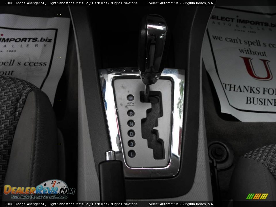 2008 Dodge Avenger SE Light Sandstone Metallic / Dark Khaki/Light Graystone Photo #21