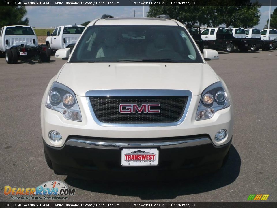 2010 GMC Acadia SLT AWD White Diamond Tricoat / Light Titanium Photo #2