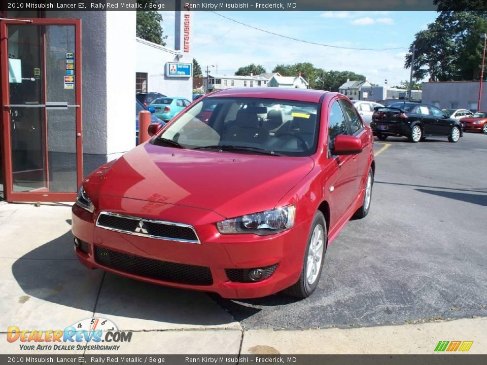 2010 Mitsubishi Lancer ES Rally Red Metallic / Beige Photo #1