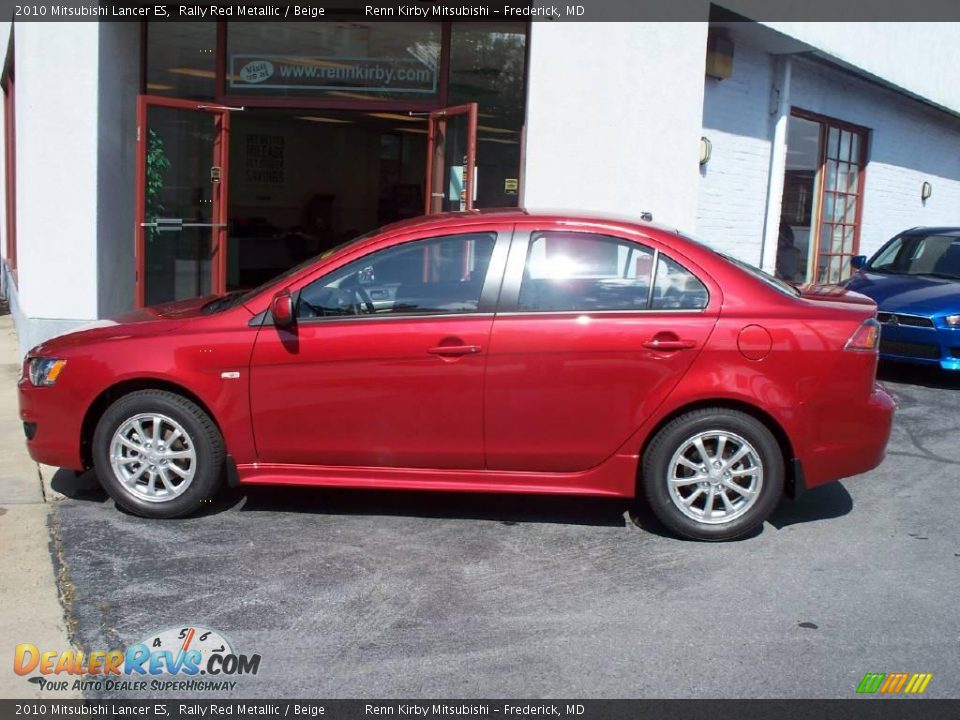 2010 Mitsubishi Lancer ES Rally Red Metallic / Beige Photo #2
