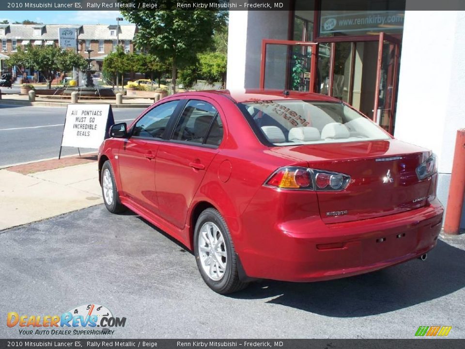 2010 Mitsubishi Lancer ES Rally Red Metallic / Beige Photo #3