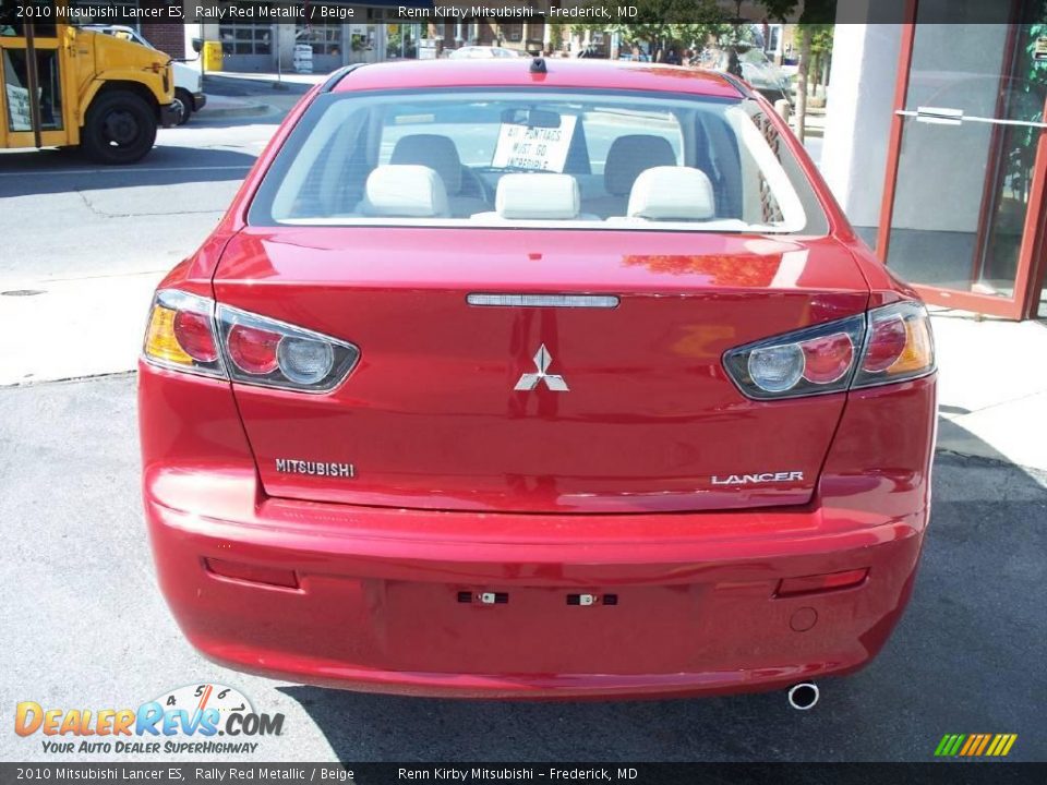 2010 Mitsubishi Lancer ES Rally Red Metallic / Beige Photo #4