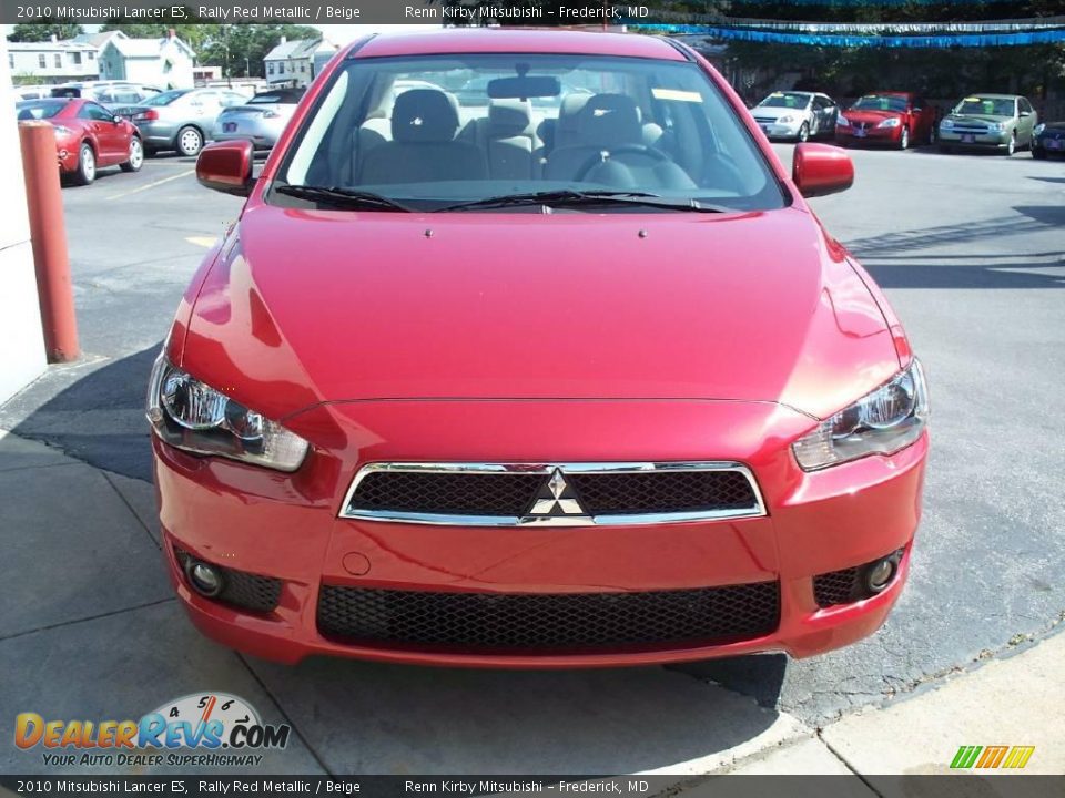 2010 Mitsubishi Lancer ES Rally Red Metallic / Beige Photo #5