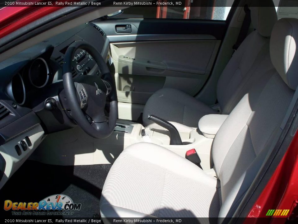 2010 Mitsubishi Lancer ES Rally Red Metallic / Beige Photo #10