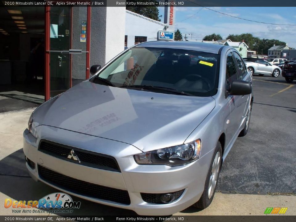 2010 Mitsubishi Lancer DE Apex Silver Metallic / Black Photo #1