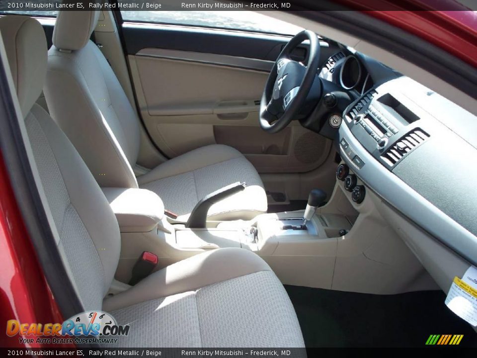 2010 Mitsubishi Lancer ES Rally Red Metallic / Beige Photo #13