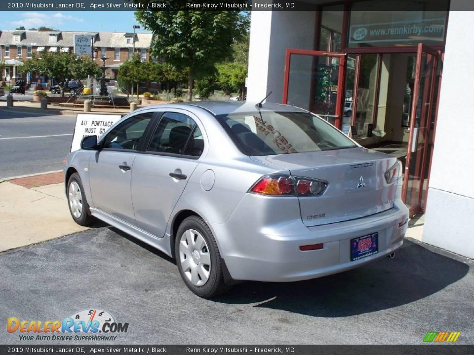 2010 Mitsubishi Lancer DE Apex Silver Metallic / Black Photo #3