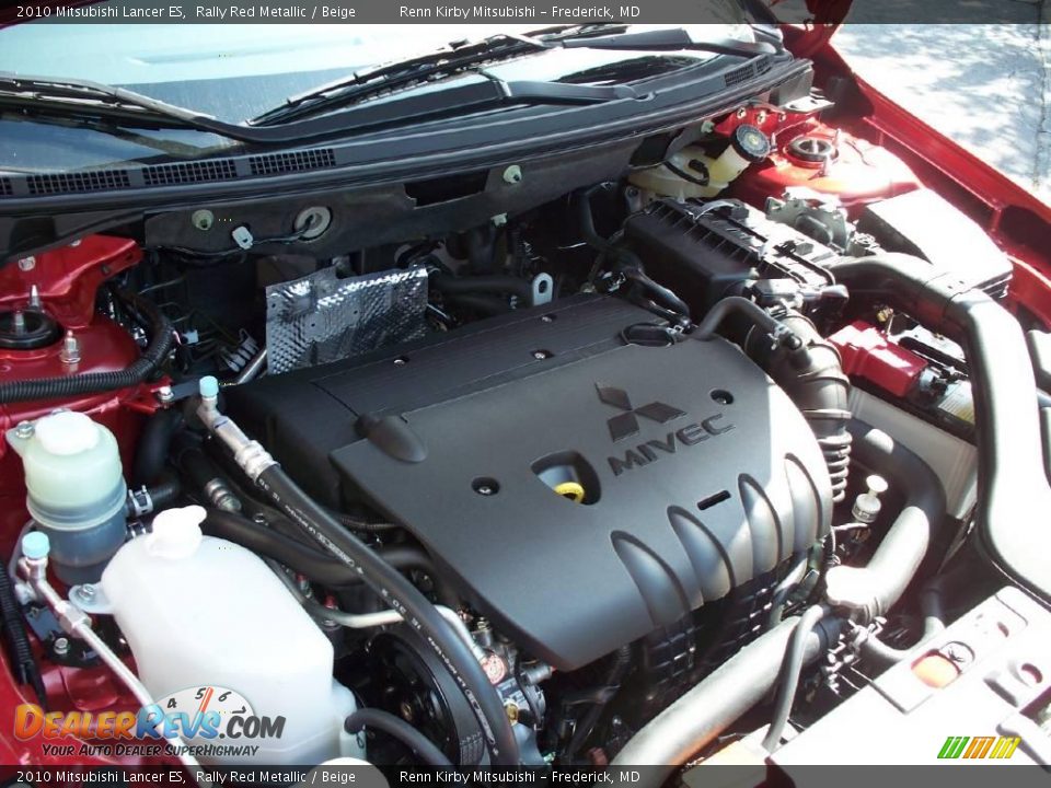 2010 Mitsubishi Lancer ES Rally Red Metallic / Beige Photo #15