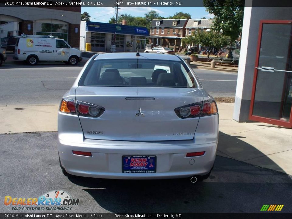 2010 Mitsubishi Lancer DE Apex Silver Metallic / Black Photo #4