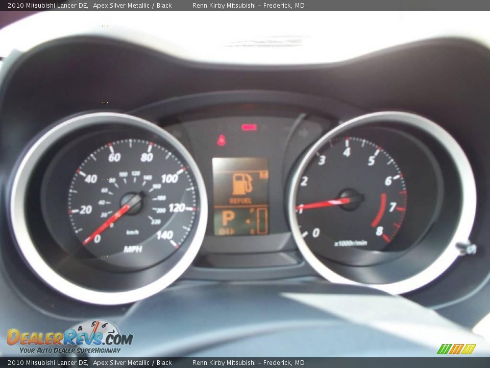 2010 Mitsubishi Lancer DE Apex Silver Metallic / Black Photo #7
