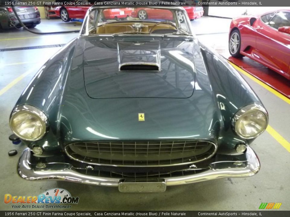 1956 Ferrari 250 GT Pinin Farina Coupe Speciale Casa Genziana Metallic (House Blue) / Pelle Naturale Photo #5