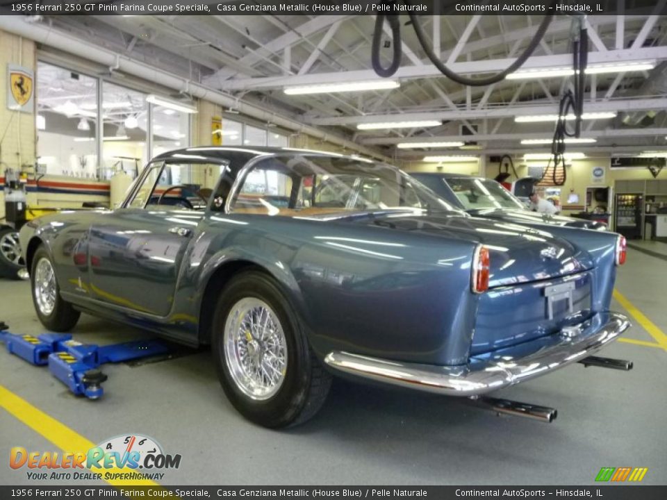 1956 Ferrari 250 GT Pinin Farina Coupe Speciale Casa Genziana Metallic (House Blue) / Pelle Naturale Photo #8