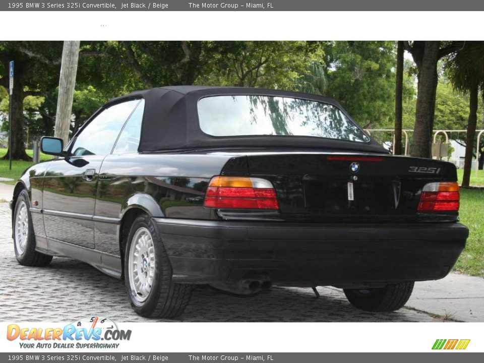 1995 BMW 3 Series 325i Convertible Jet Black / Beige Photo #7