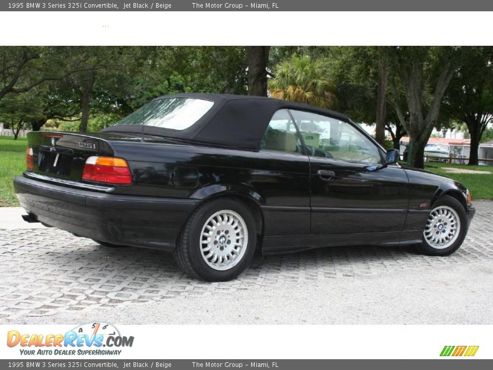 1995 BMW 3 Series 325i Convertible Jet Black / Beige Photo #8
