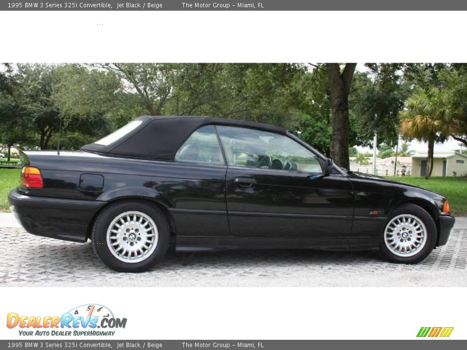 1995 BMW 3 Series 325i Convertible Jet Black / Beige Photo #9