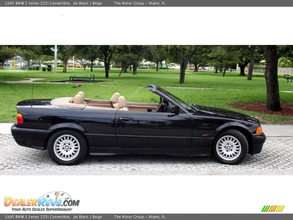 1995 BMW 3 Series 325i Convertible Jet Black / Beige Photo #19
