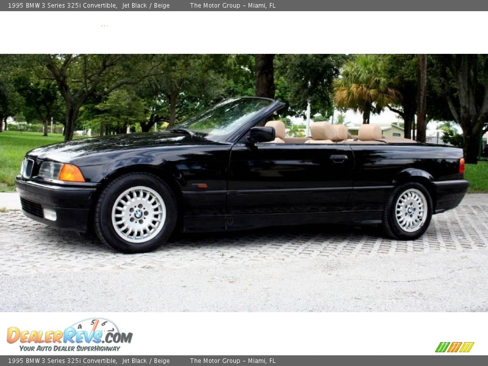 1995 BMW 3 Series 325i Convertible Jet Black / Beige Photo #22