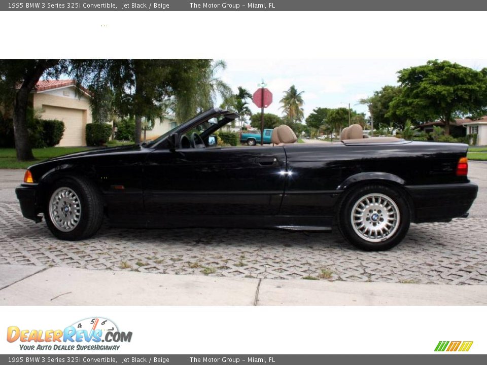 1995 BMW 3 Series 325i Convertible Jet Black / Beige Photo #23