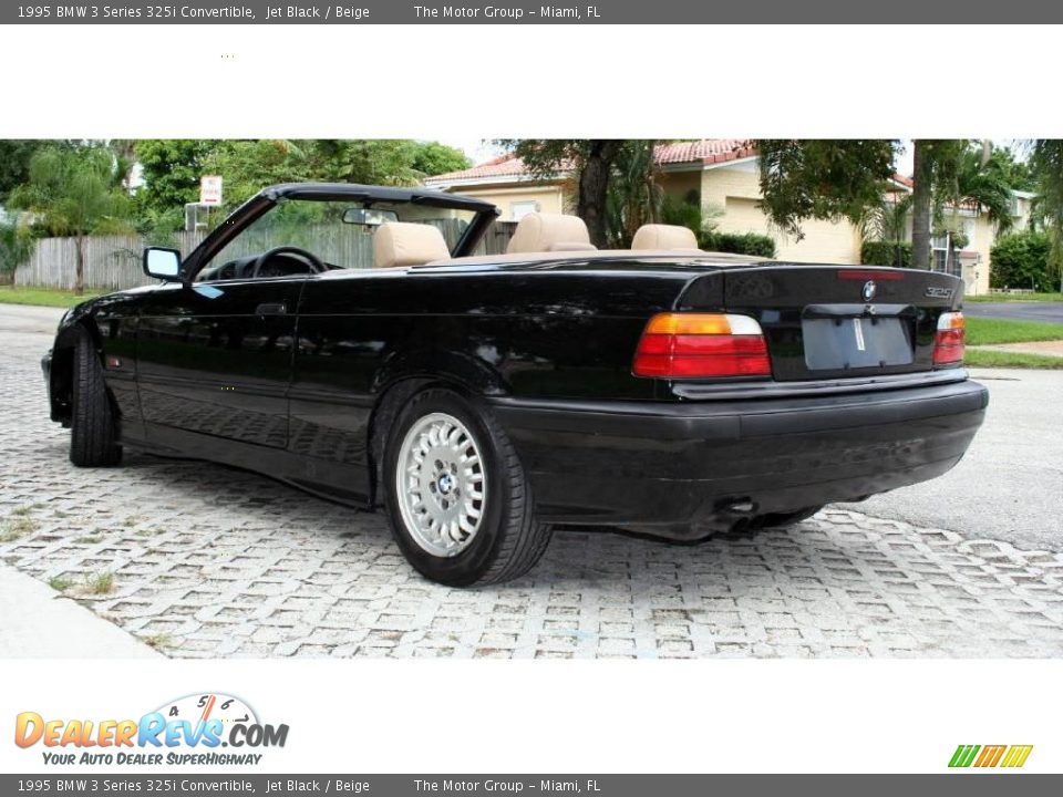 1995 BMW 3 Series 325i Convertible Jet Black / Beige Photo #24