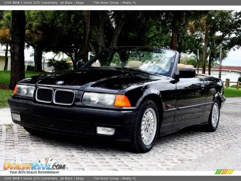 1995 BMW 3 Series 325i Convertible Jet Black / Beige Photo #26
