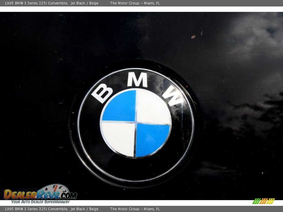 1995 BMW 3 Series 325i Convertible Jet Black / Beige Photo #27