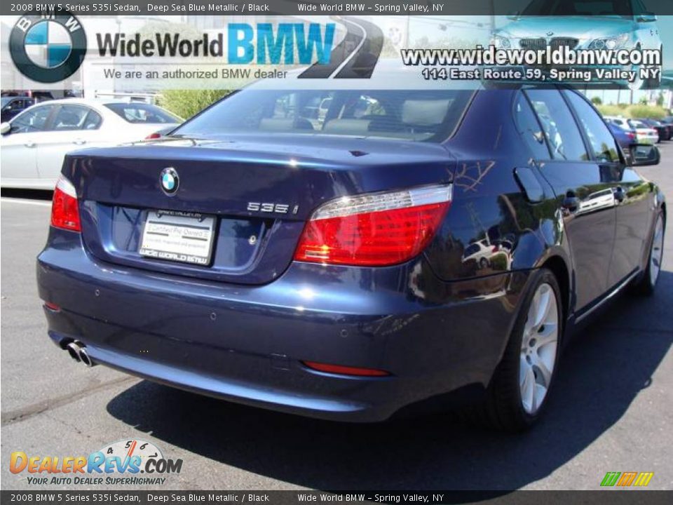 2008 BMW 5 Series 535i Sedan Deep Sea Blue Metallic / Black Photo #4