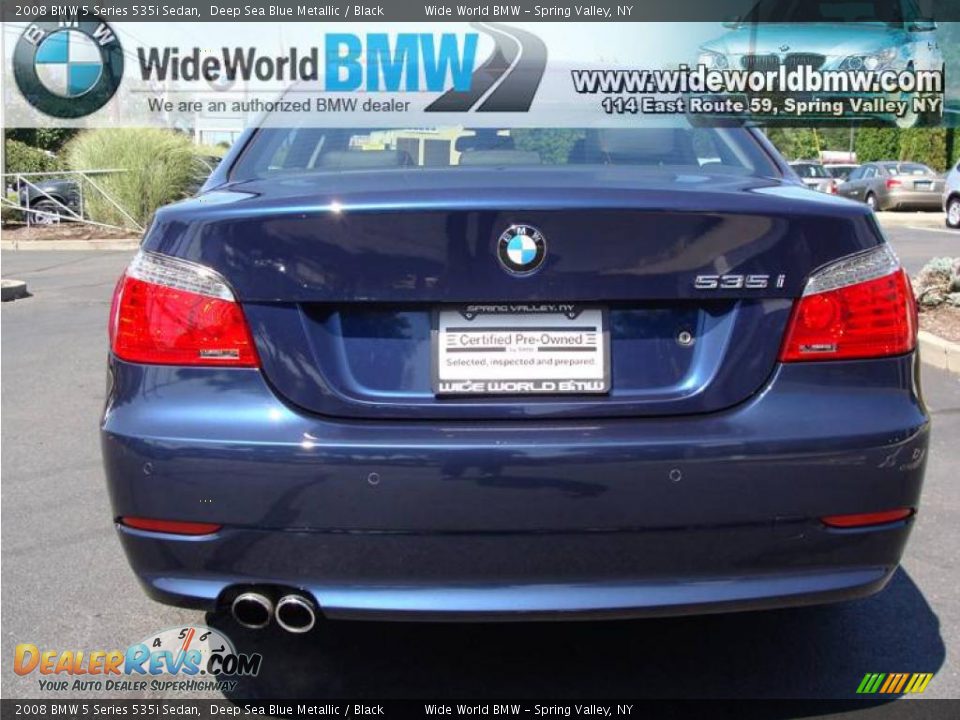 2008 BMW 5 Series 535i Sedan Deep Sea Blue Metallic / Black Photo #5