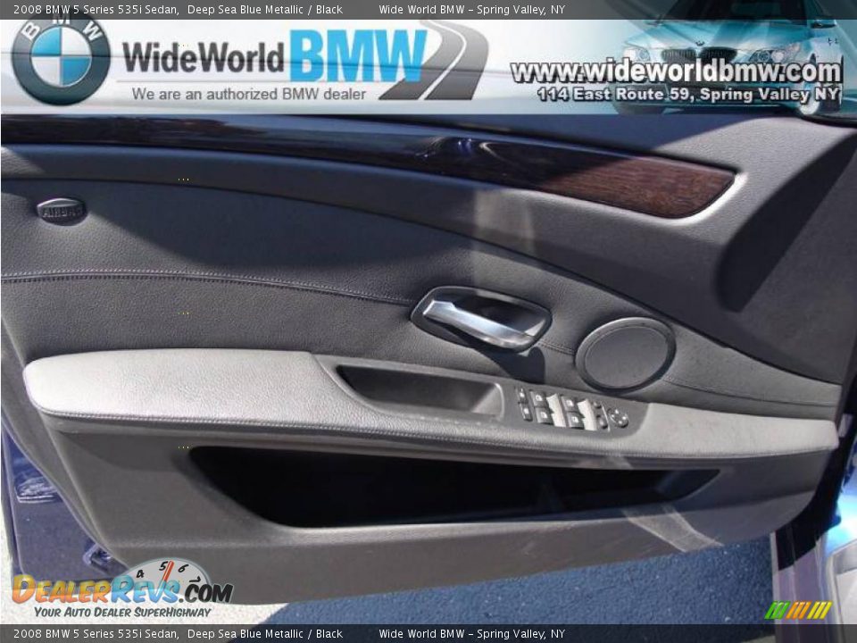 2008 BMW 5 Series 535i Sedan Deep Sea Blue Metallic / Black Photo #6