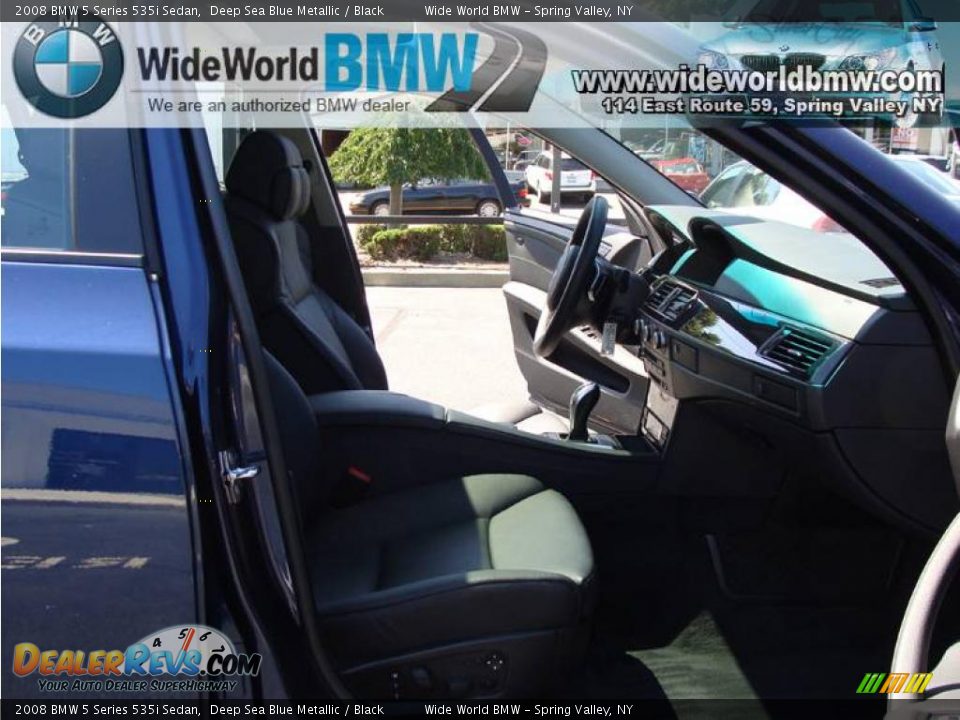 2008 BMW 5 Series 535i Sedan Deep Sea Blue Metallic / Black Photo #8