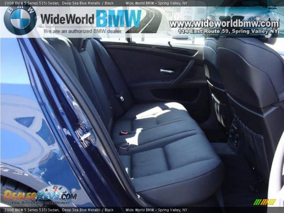 2008 BMW 5 Series 535i Sedan Deep Sea Blue Metallic / Black Photo #9