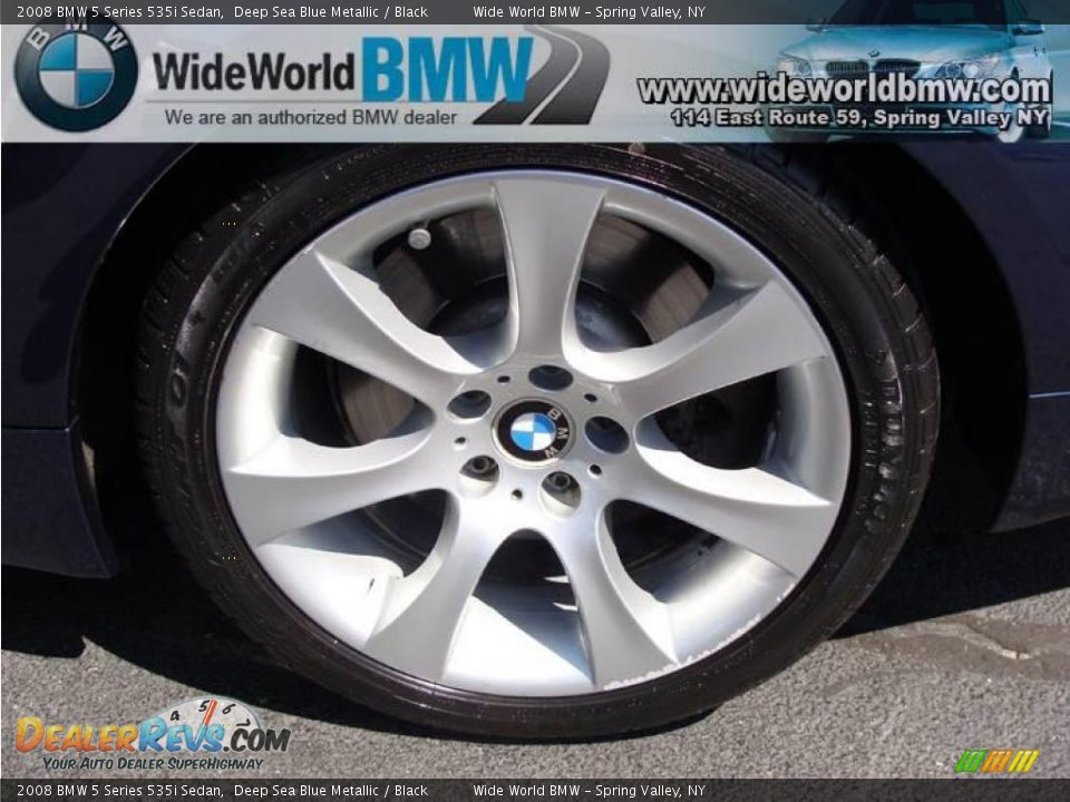 2008 BMW 5 Series 535i Sedan Deep Sea Blue Metallic / Black Photo #10