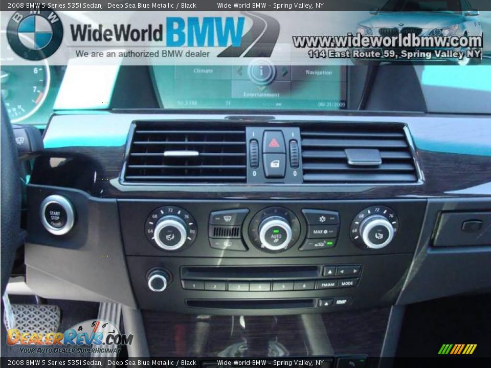 2008 BMW 5 Series 535i Sedan Deep Sea Blue Metallic / Black Photo #12