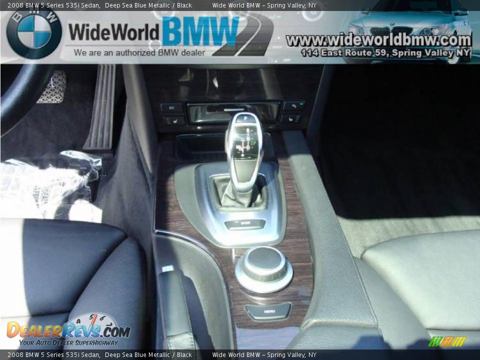 2008 BMW 5 Series 535i Sedan Deep Sea Blue Metallic / Black Photo #13
