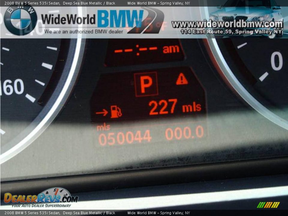 2008 BMW 5 Series 535i Sedan Deep Sea Blue Metallic / Black Photo #14