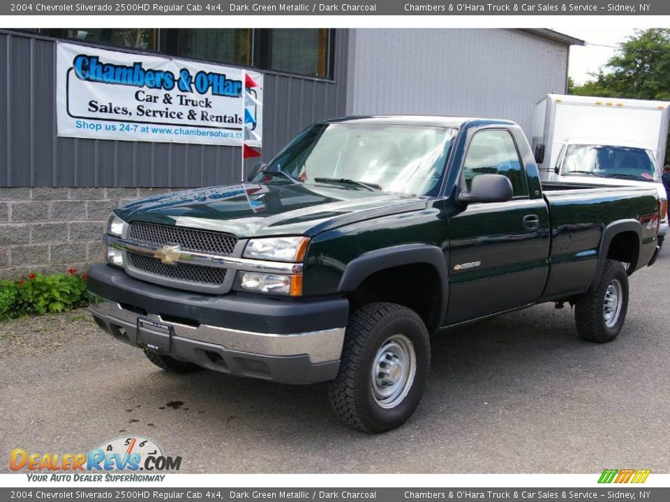 2004 Chevrolet Silverado 2500HD Regular Cab 4x4 Dark Green Metallic / Dark Charcoal Photo #1