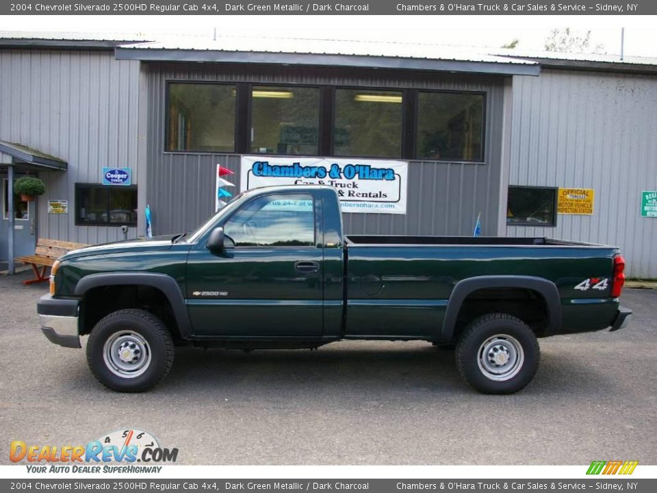 2004 Chevrolet Silverado 2500HD Regular Cab 4x4 Dark Green Metallic / Dark Charcoal Photo #2