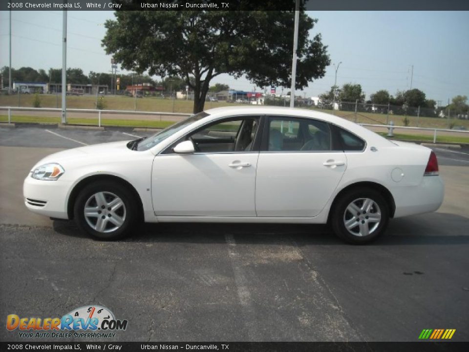 2008 Chevrolet Impala LS White / Gray Photo #1